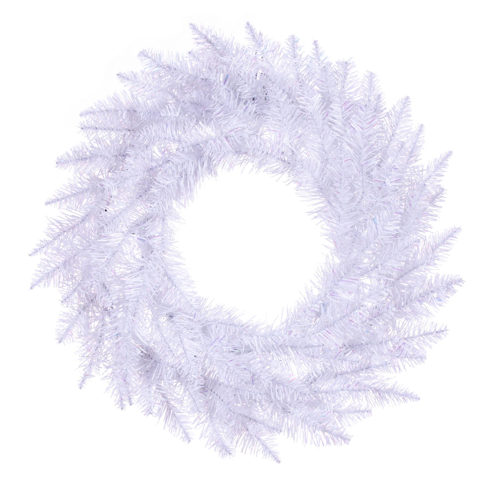 24" Sparkle White Spruce Wreath